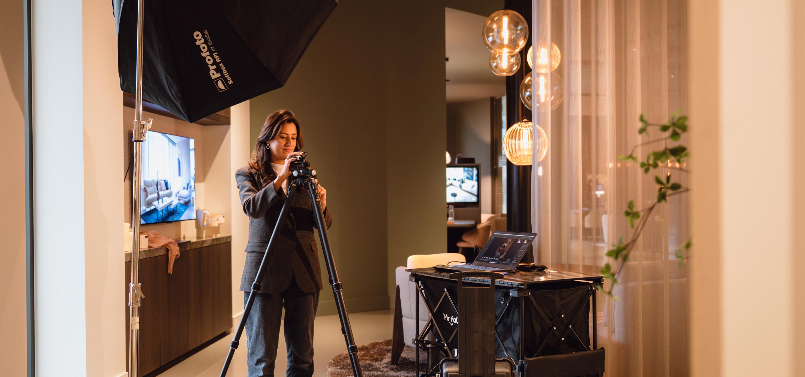 Contentcreator aan het werk