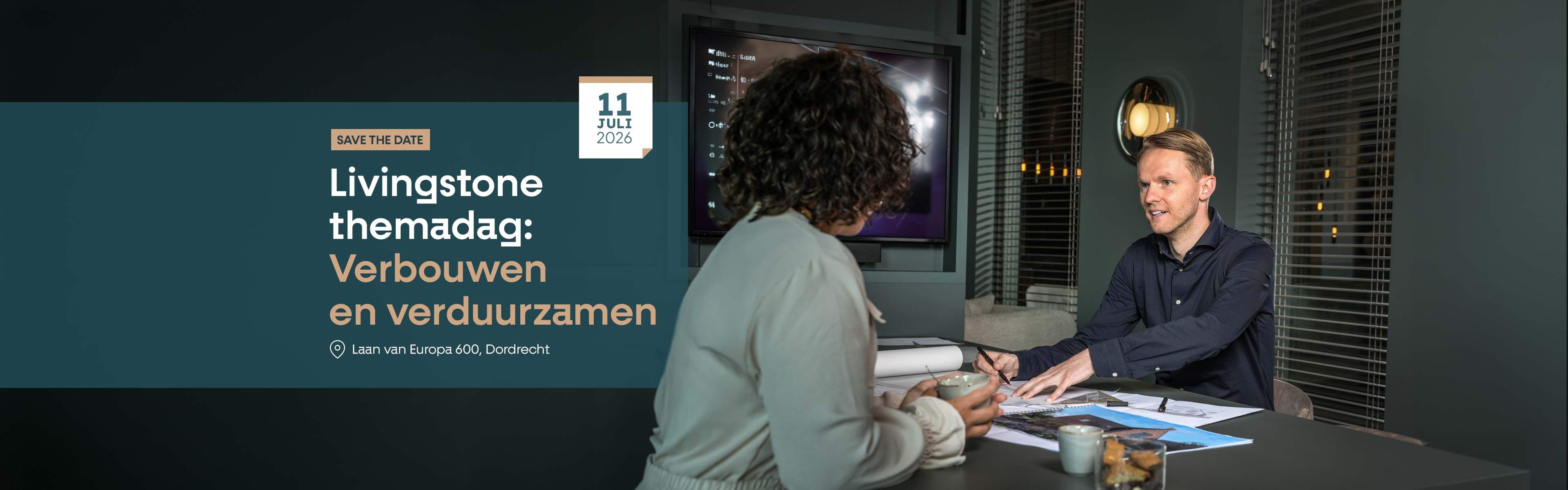 Architect en klant aan tafel