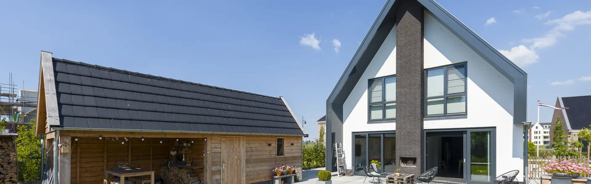 Achterzijde van een jaren 70 woning