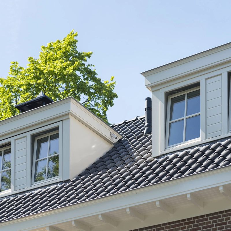Een dubbel dakkapel in witte afwerking uitgevoerd