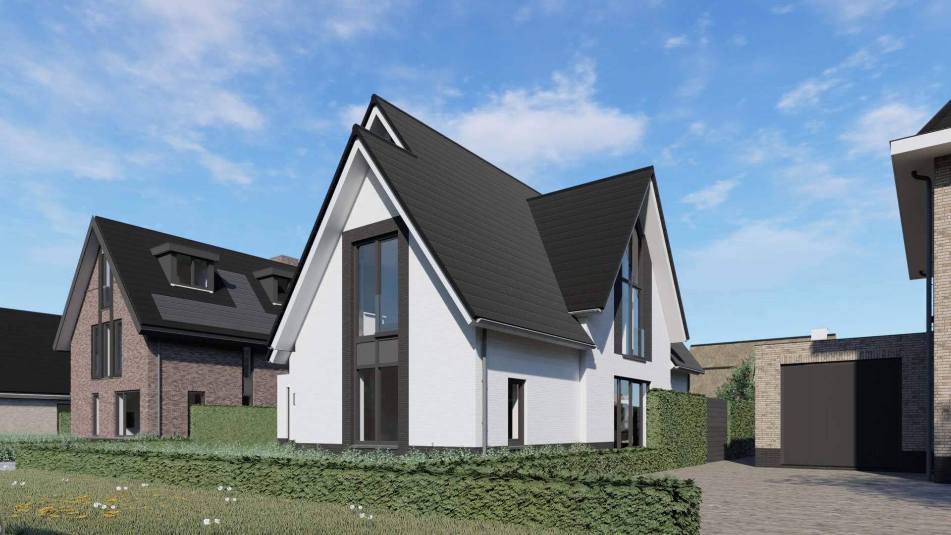 Villapark Mezenlaan 3D render villa