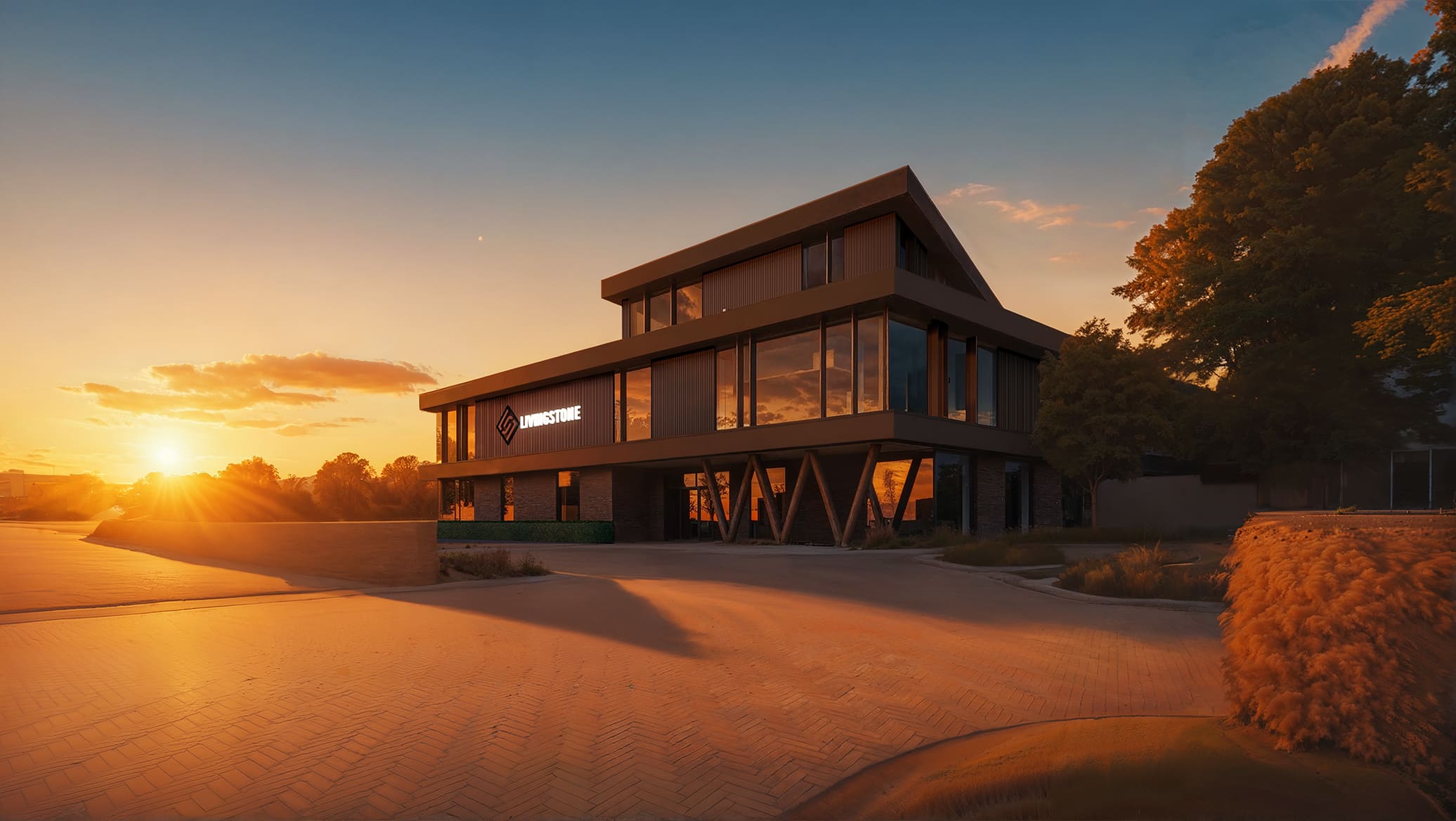 Render van nieuw Villa Experience Center van Livingstone in Dordrecht