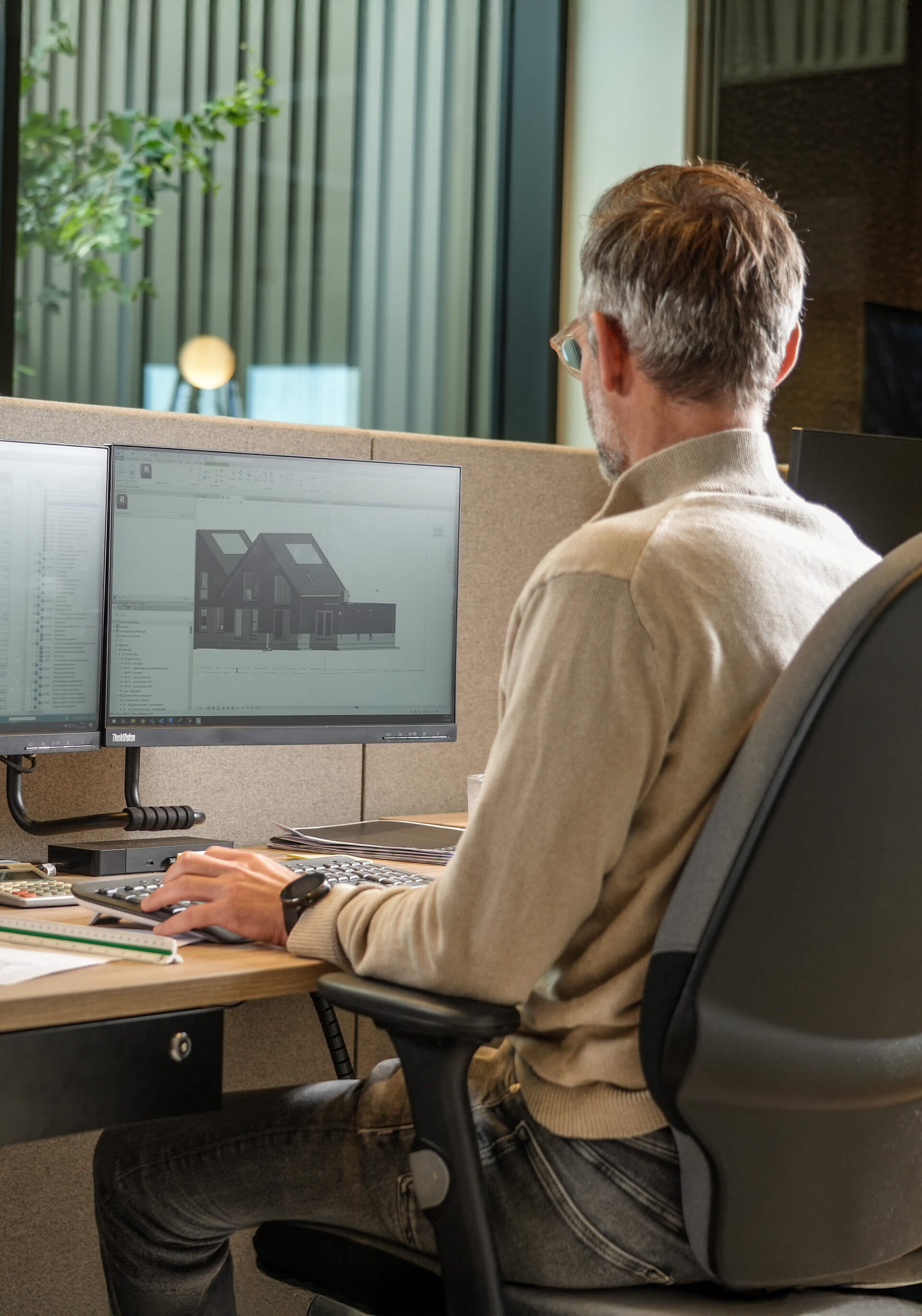 Calculator Livingstone aan het werk