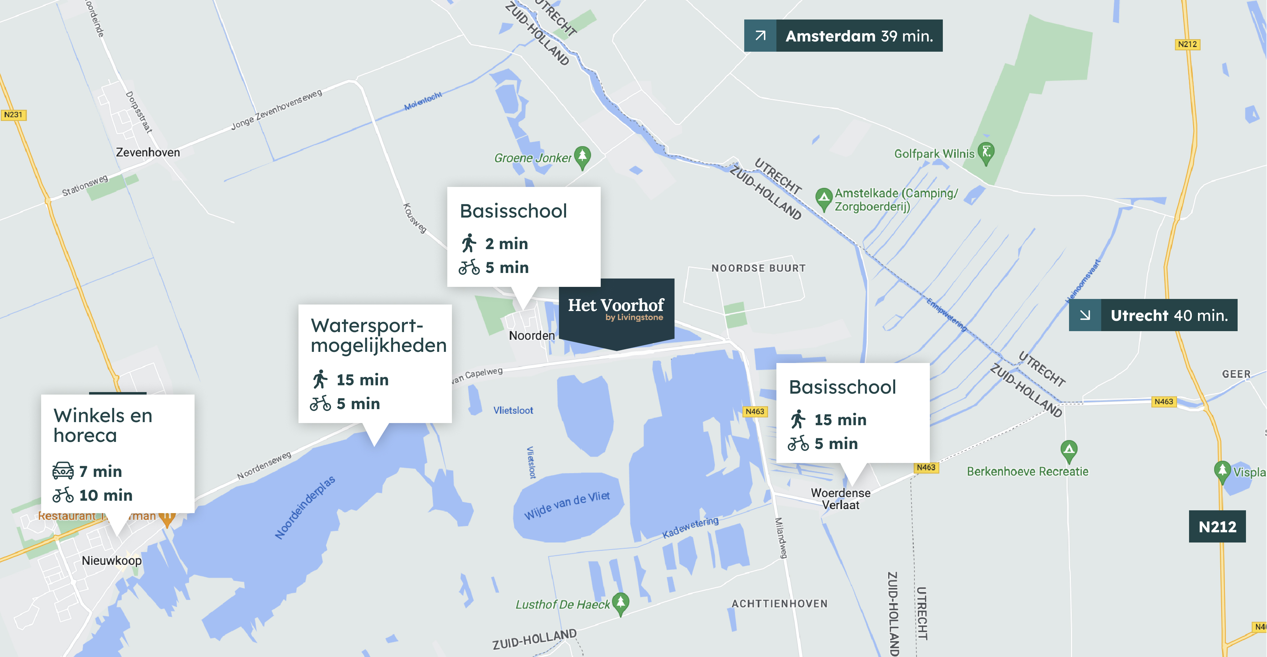 Voorhof het Noorden voorzieningenkaart