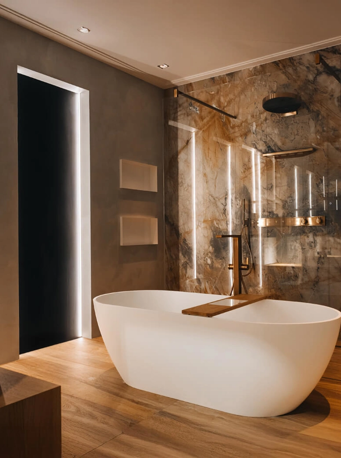Luxe maatwerk badkamer in Villa Experience Center Livingstone