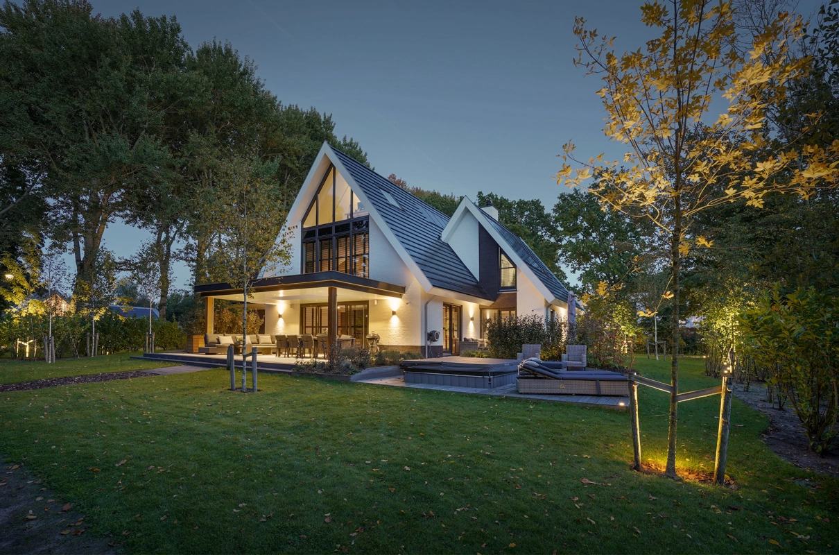 Achtergevel van een moderne villa
