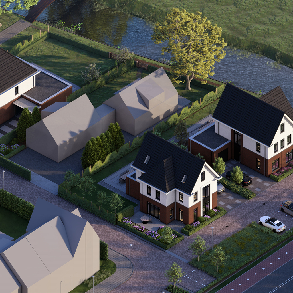 Wonen aan de Wijngaard isometrisch straatbeeld