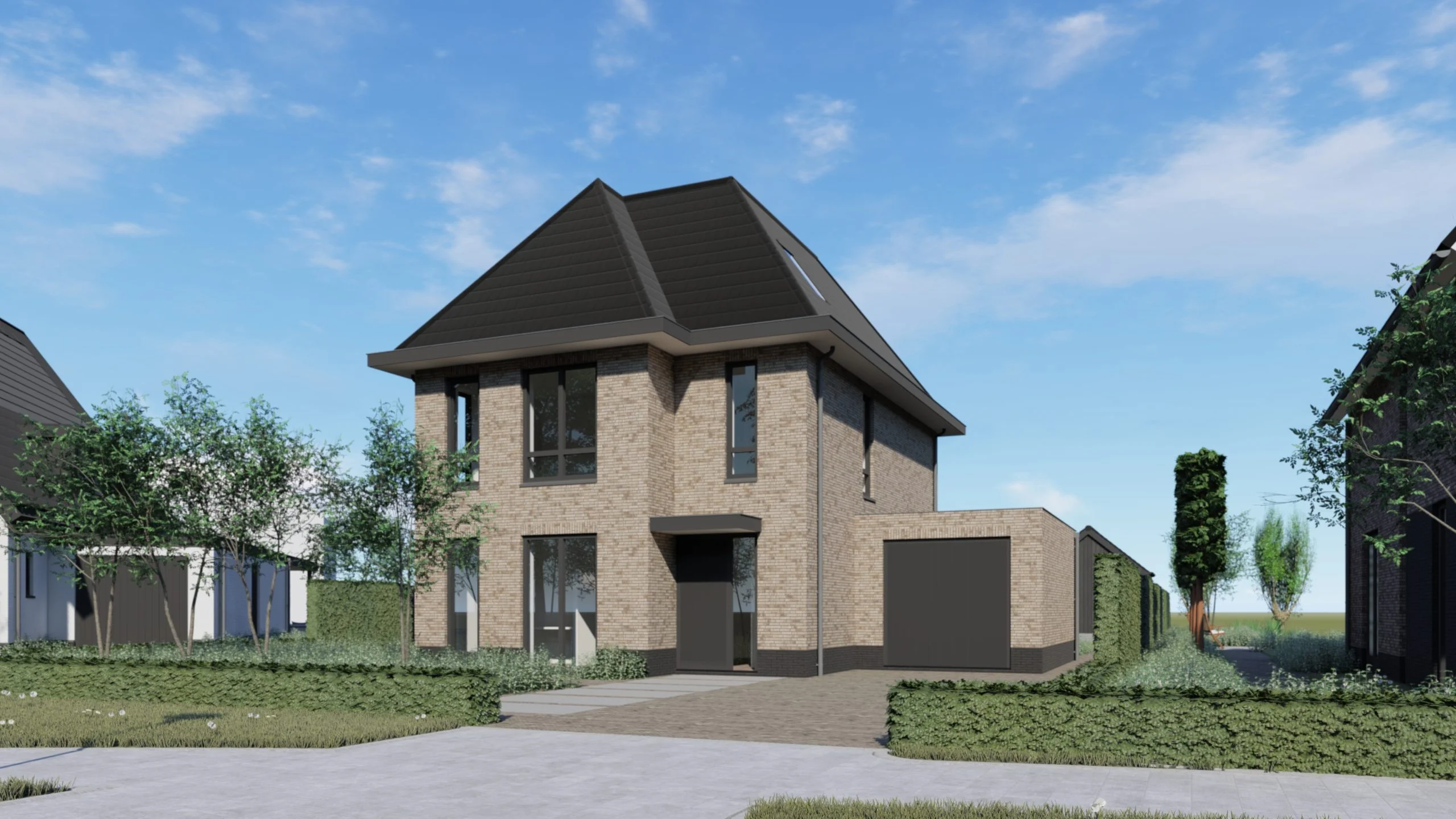 Villapark Mezenlaan 3D render villa