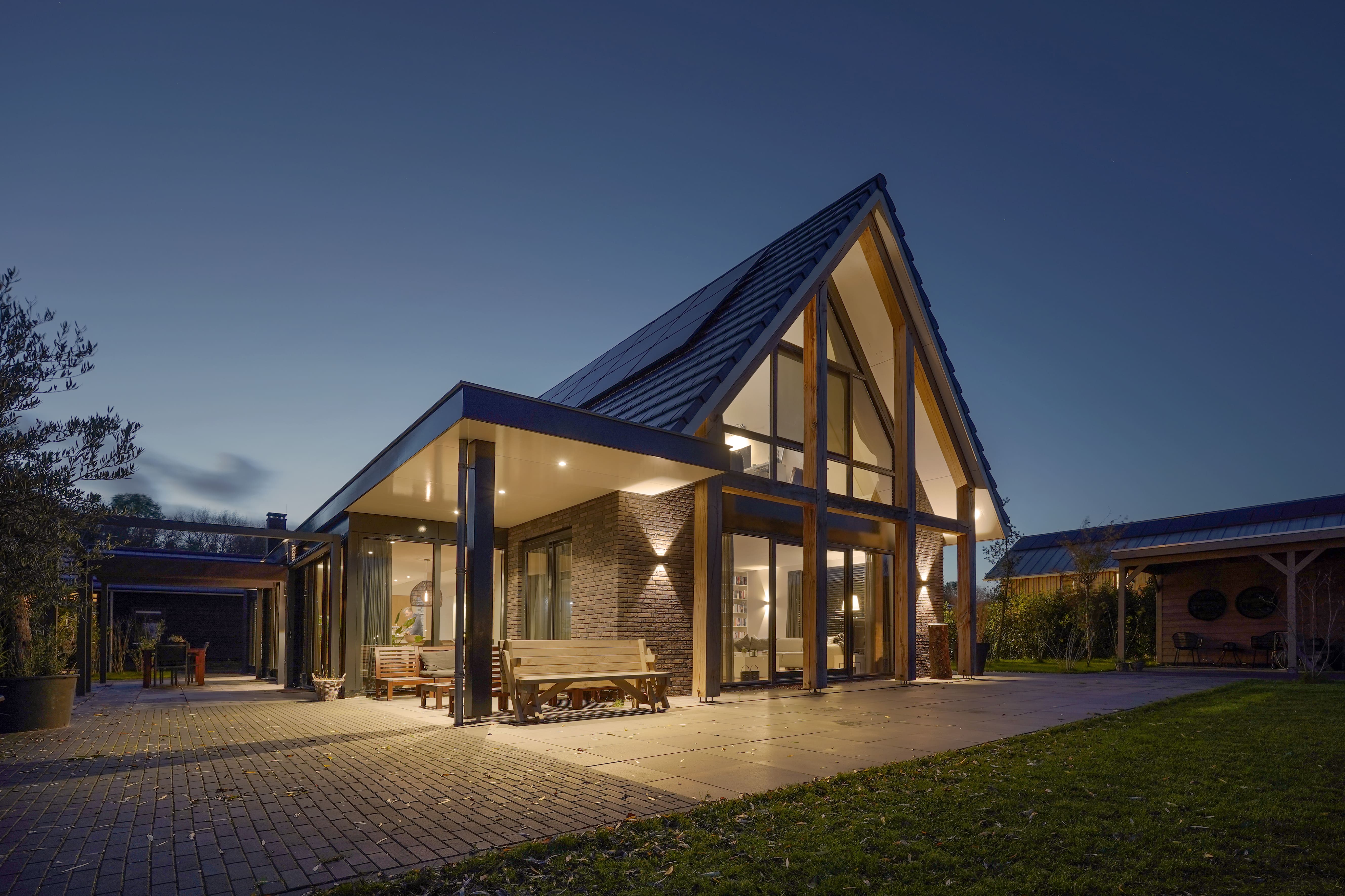 Een moderne luxe schuurwoning