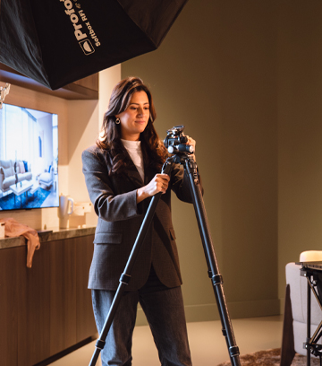 Contentcreator aan het werk