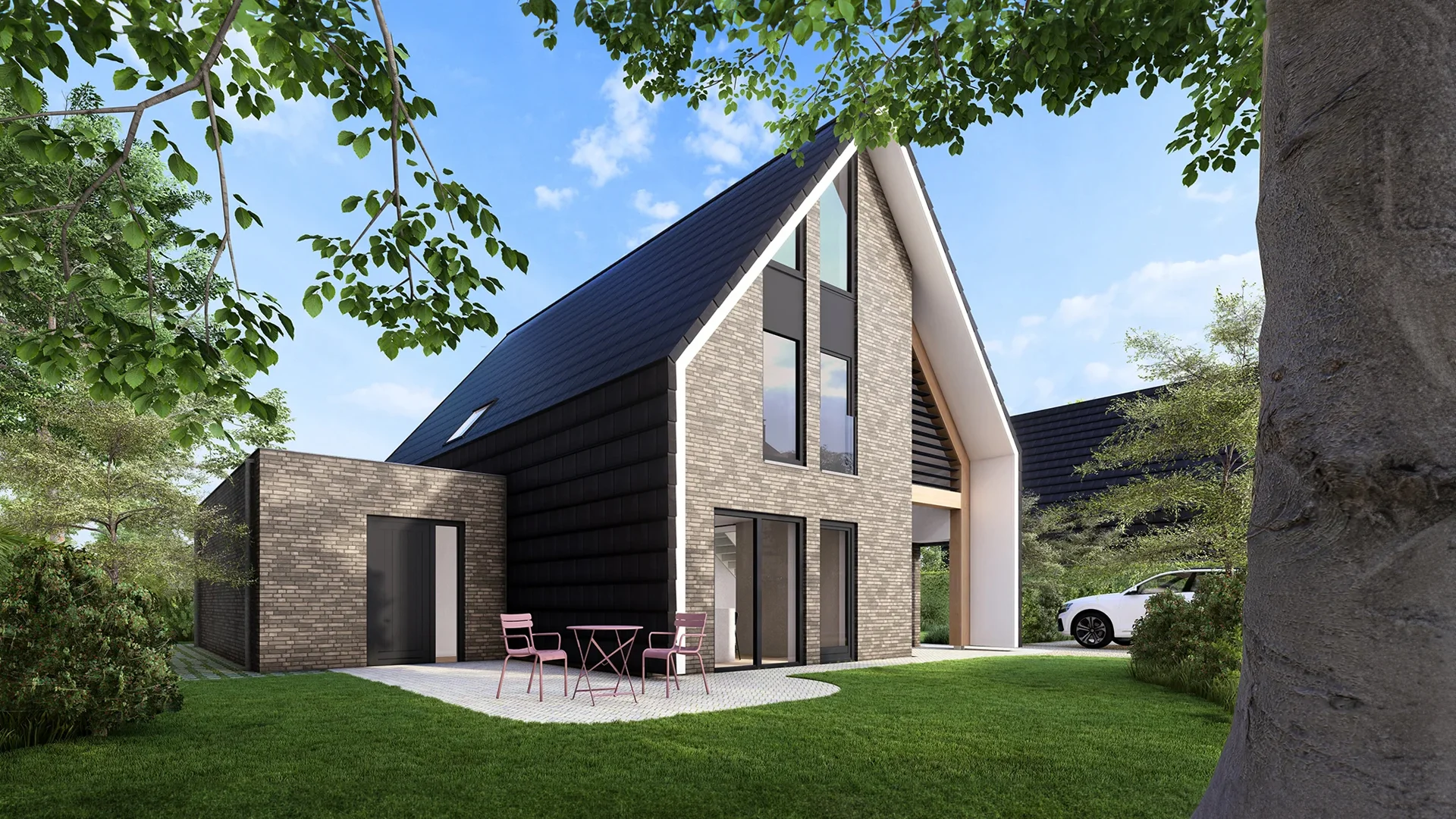 projectontwikkeling vorsthof het veen render schuinaanzicht